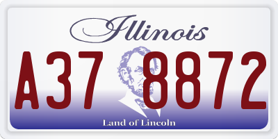 IL license plate A378872