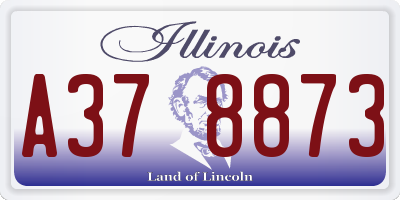 IL license plate A378873
