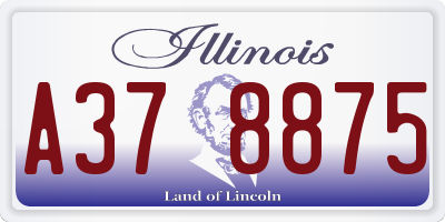 IL license plate A378875