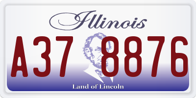 IL license plate A378876