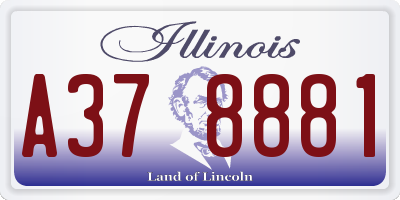 IL license plate A378881