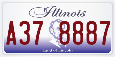 IL license plate A378887