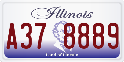 IL license plate A378889