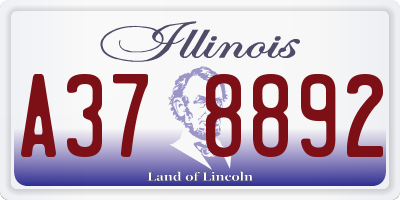 IL license plate A378892