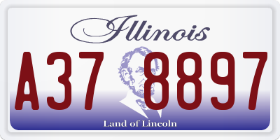 IL license plate A378897