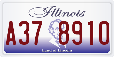 IL license plate A378910