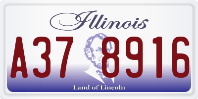 IL license plate A378916