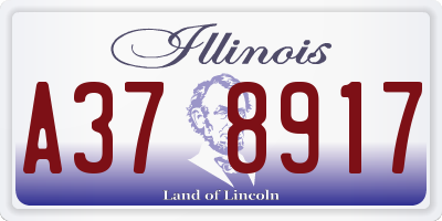 IL license plate A378917