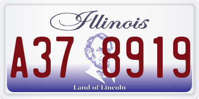 IL license plate A378919