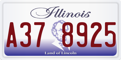 IL license plate A378925