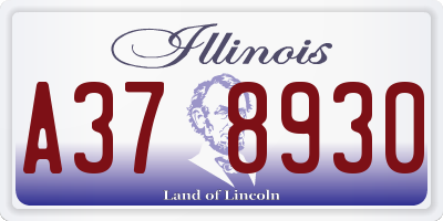IL license plate A378930