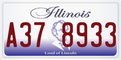 IL license plate A378933