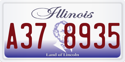 IL license plate A378935