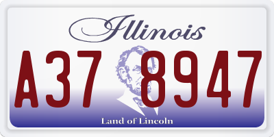 IL license plate A378947
