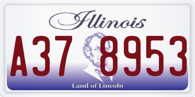 IL license plate A378953