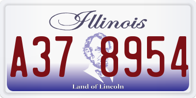 IL license plate A378954