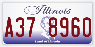 IL license plate A378960
