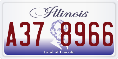 IL license plate A378966