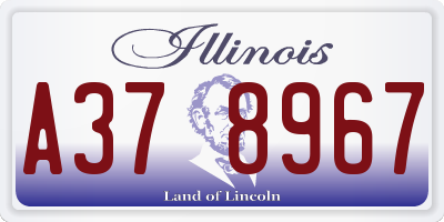 IL license plate A378967