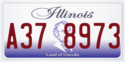 IL license plate A378973
