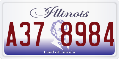 IL license plate A378984