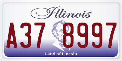 IL license plate A378997
