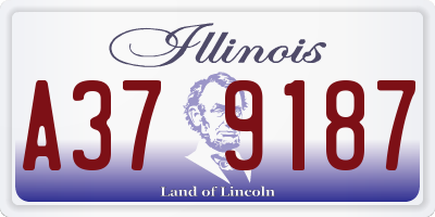 IL license plate A379187