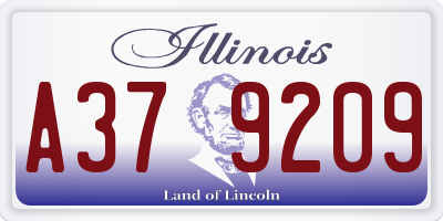 IL license plate A379209