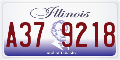 IL license plate A379218