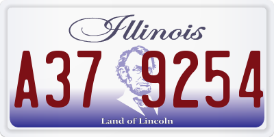 IL license plate A379254