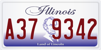 IL license plate A379342