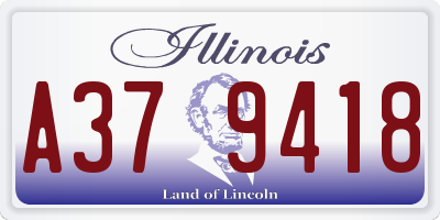 IL license plate A379418