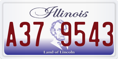 IL license plate A379543