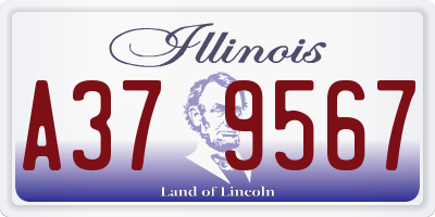 IL license plate A379567