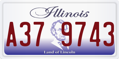 IL license plate A379743