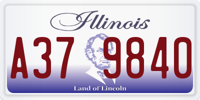 IL license plate A379840