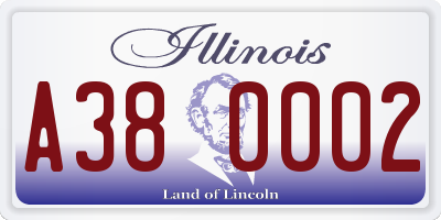 IL license plate A380002