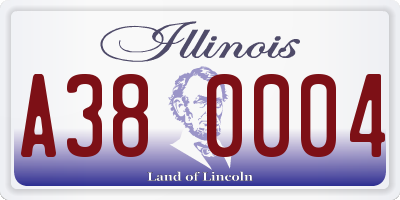 IL license plate A380004