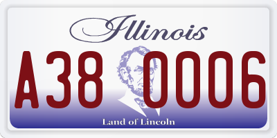 IL license plate A380006