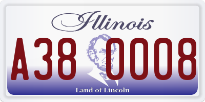 IL license plate A380008
