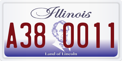 IL license plate A380011