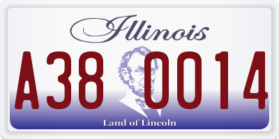 IL license plate A380014