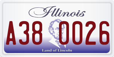 IL license plate A380026