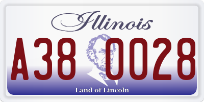 IL license plate A380028