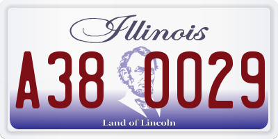IL license plate A380029