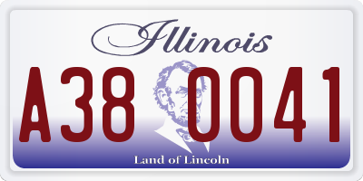 IL license plate A380041