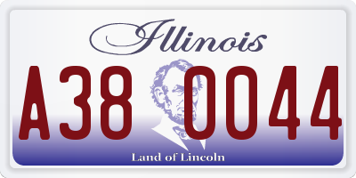 IL license plate A380044