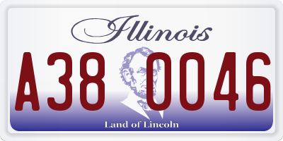 IL license plate A380046
