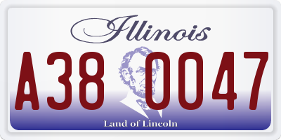 IL license plate A380047