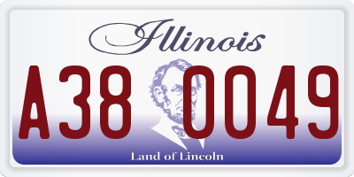 IL license plate A380049